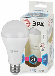 Лампа светодиодная Эра Стандарт E27 21Вт 4000K LED A65-21W-840-E27