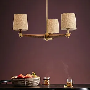 Люстра на штанге Imperiumloft Jorgenson White/Dark wood STAVRA01