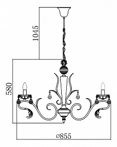 Подвесная люстра Maytoni Astron CL0018-08-R