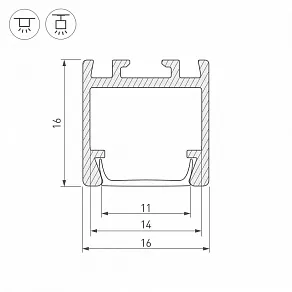 Профиль Arlight PDS-ZM-2000 ANOD 021648
