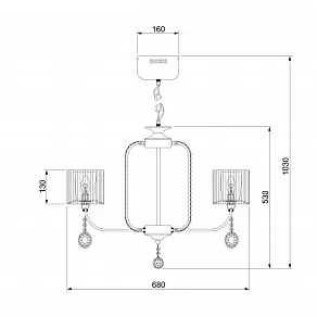 Подвесная люстра Bogate's Adriana 428/6 Strotskis 20W
