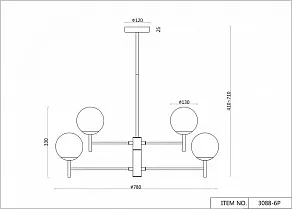 Люстра на штанге F-promo Sheeny 3088-6P