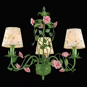Подвесная люстра Natali Kovaltseva Rose ROSE 11490/3 GREEN