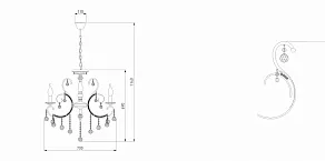 Подвесная люстра Eurosvet Collana 10096/8 золото/прозрачный хрусталь Strotskis