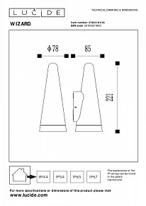 Накладной светильник Lucide Wizard 27803/01/29