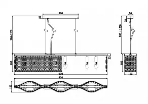 Подвесная люстра Maytoni Dune DIA005PL-06CH