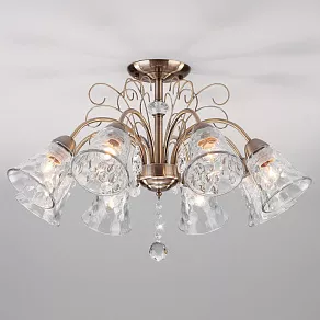 Люстра на штанге Eurosvet Norene 30157/8 античная бронза