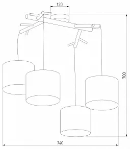 Подвесная люстра TK Lighting Albero 6554 Albero White