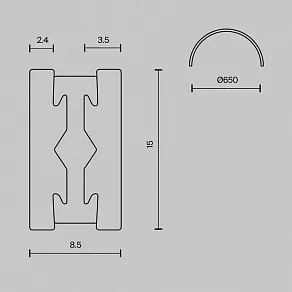 Трек подвесной Maytoni Busbar trunkings Flarity TRX154-SR-D650-PT