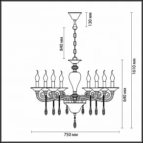 Подвесная люстра Odeon Light Amarone 3928/8