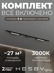 Комплект трековый Hesby Lighting №10 однофазная накладная Skylite HSBL_kompl_S010_NI2B3K