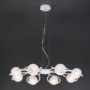 Подвесная люстра Eurosvet Camomile 70089/8 белый с серебром