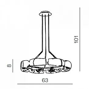 Подвесная люстра Azzardo Fiona 8 AZ0154