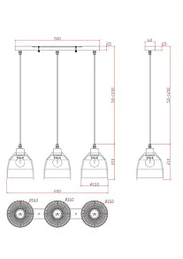 Подвесной светильник Freya Mesh FR5334PL-01B