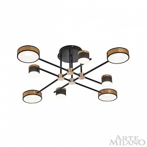 Потолочная люстра Arte Milano Ferrara-72040 272040/8 BK/GD