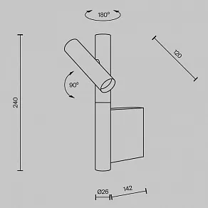 Бра Maytoni Utility MOD433WL-L3B3K