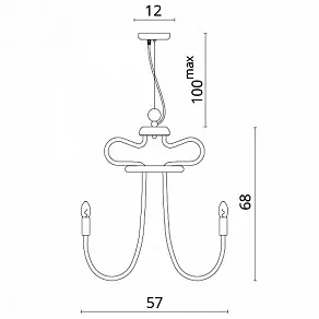 Подвесная люстра Divinare Donna 2718/04 LM-12