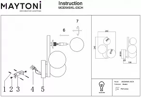 Бра Maytoni Dallas MOD545WL-03CH