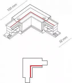 Соединитель угловой L-образный для треков Nowodvorski Ctls Power 8228