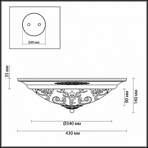 Накладной светильник Odeon Light Corbea 2671/3C