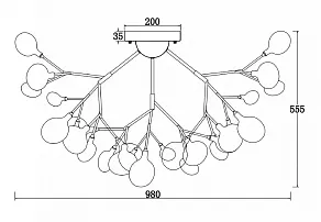 Потолочная люстра Freya Florencia FR5049CL-36B