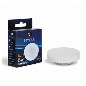 Лампа светодиодная MyFar Базис GX53 GX53 8Вт 4000K MB1302GX53-8W4K