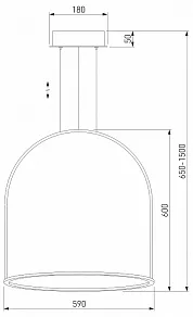 Подвесной светильник Eurosvet Over 90323/1 латунь
