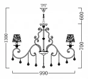 Подвесная люстра Maytoni Elegant 44 ARM241-10-G