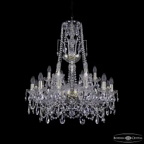 Подвесная люстра Bohemia Ivele Crystal 1411 1411/12+6/240/XL-83 G
