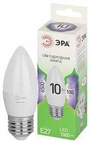 Лампа светодиодная Эра Green Line E27 10Вт 6500K LED B35-10W-865-E27 GL