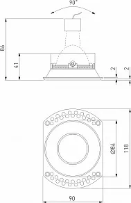 Встраиваемый светильник Elektrostandard Renzo a067523