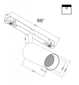 Светильник на штанге Maytoni Focus LED TR032-2-12W3K-W-B
