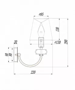 Бра Maytoni Roma ARM006WL-01G