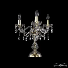 Настольная лампа декоративная Bohemia Ivele Crystal 1413 1413L/3/141-39 G