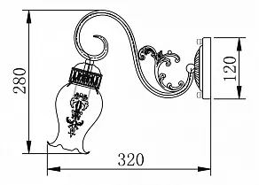 Бра Maytoni Elegant 22 ARM321-01-G