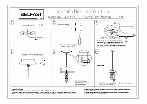 Подвесной светильник Belfast Colvil 3253 BR CL