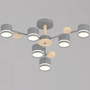 Люстра на штанге Reluce 68730 68730-0.3-06 GX53 GREY+WOOD