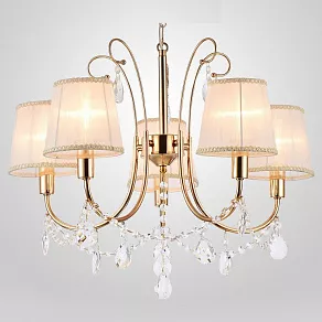 Подвесная люстра Eurosvet 10087 10087/5 золото/прозрачный хрусталь Strotskis