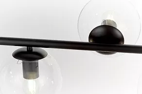 Люстра на штанге LUMINA DECO Fredica LDP 6030-7 BK+PR