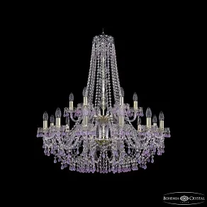 Подвесная люстра Bohemia Ivele Crystal 1410 1410/12+6/300/h-95/2d G V7010