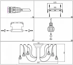 Подвесной светильник EVOLUCE Rete SL192.303.08