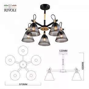 Люстра на штанге Rivoli Elmira Б0053432