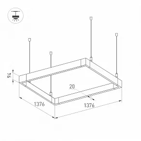 Подвесной светильник Arlight LINEAIR FLAT 032992