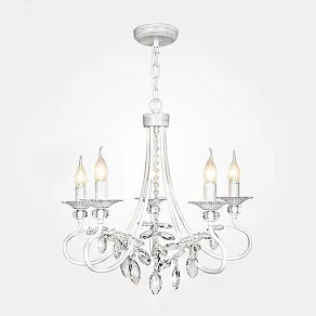 Подвесная люстра Eurosvet 60057 60057/5 белый с серебром