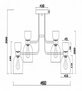 Потолочная люстра Freya Isla FR5094PL-08G