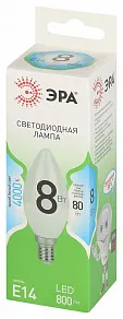 Лампа светодиодная Эра Green Line E14 8Вт 4000K LED B35-8W-840-E14 GL