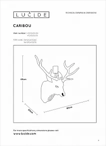 Бра Lucide Extravaganza Caribou 47210/01/30