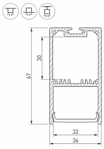 Профиль накладной Arlight SL-LINE 036197