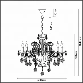 Подвесная люстра Odeon Light Attica 3936/6