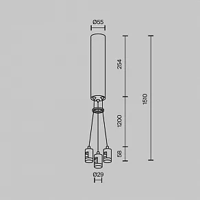 Подвес для трека Maytoni Accessories for tracks Flarity TRA154SW-BB-R-BS